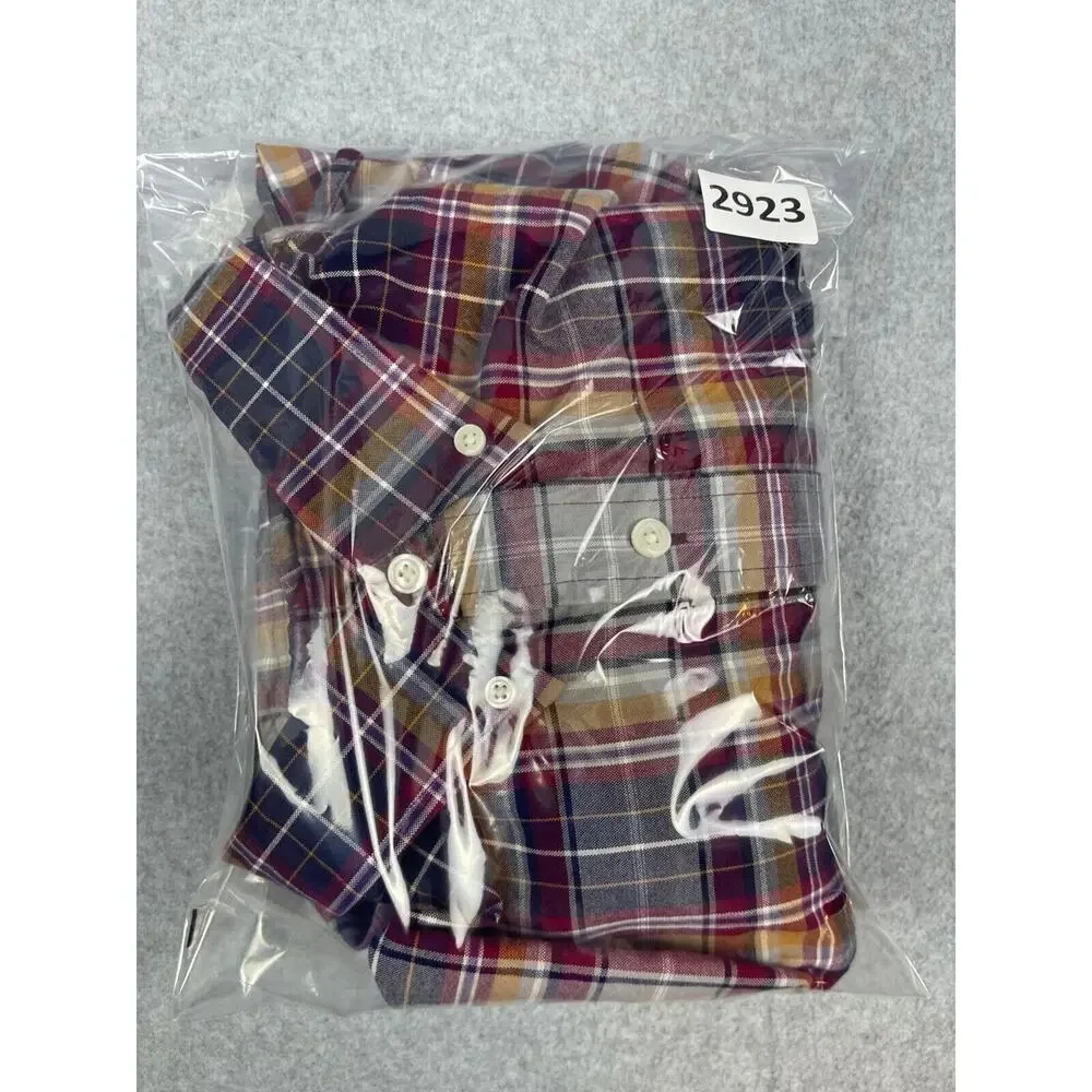 Banana Republic Shirt Men's L Plaid Long Sleeve Button Down Business Casual‎